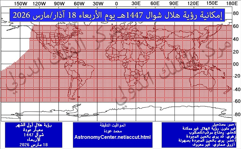فلكيًا: الجمعة 20 مارس مرجح كأول أيام عيد الفطر
