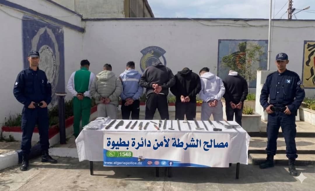 وهران: توقيف 7 أشخاص وحجز أسلحة بيضاء بعد شجار جماعي